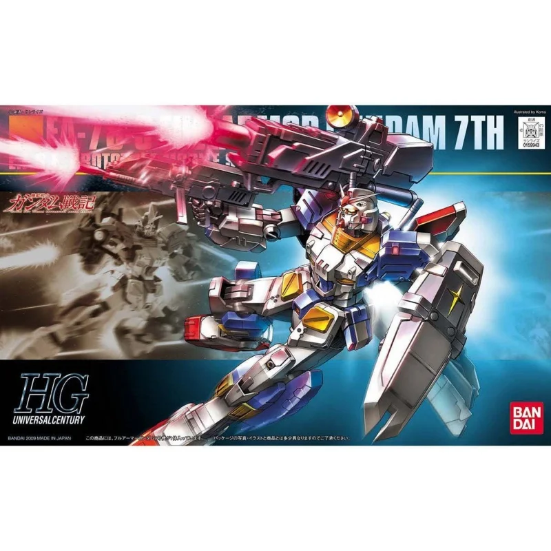 Bandai-Anime HD Gundam Modelo Kit, HG 1/144 FA-78-3, FULLARMOR Gundam, 7TH Gundam Robô, Montagem Brinquedos de Ação Plástica, Presente Figuras, 1: 144