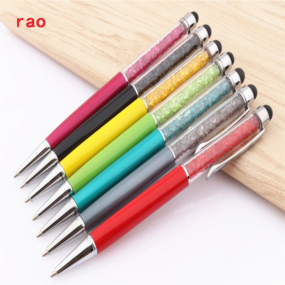 Fashion 097 Stylus computer Touch phone screen pen Colors Crystal Business office Ballpoint Pen  for Stationery Office & School