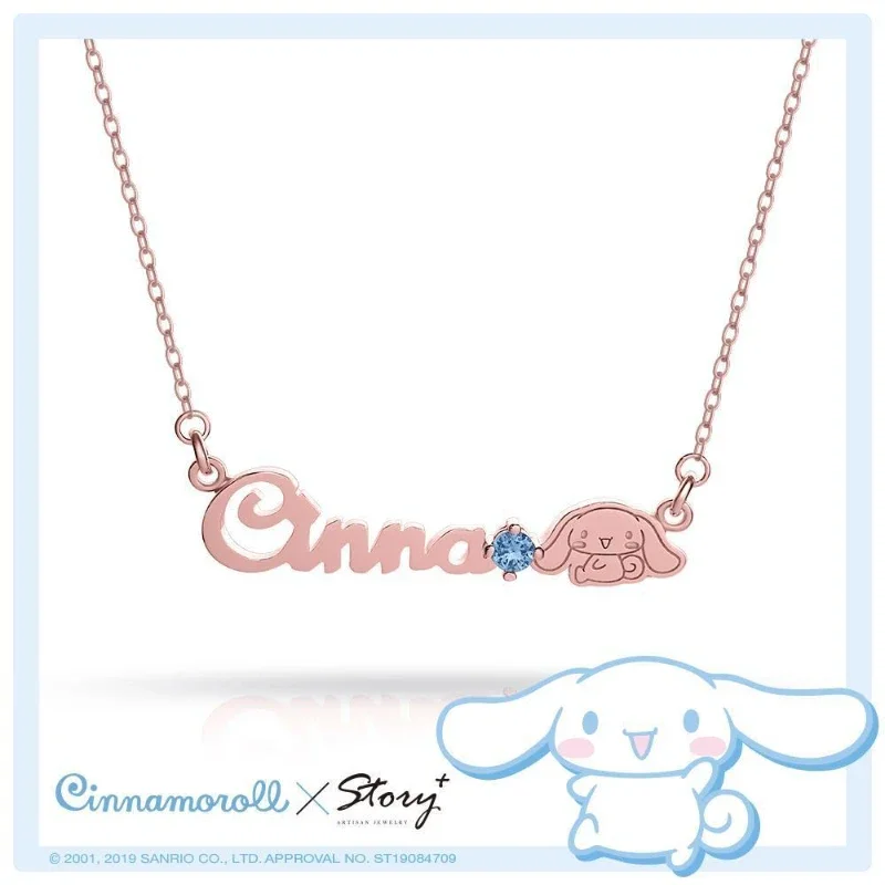 

Sanrio Hello Kitty and Friend Necklace Pompompurin Pochacco My Melody Kawaii Sterling Collar Creative Design Cartoon Lovely Gift