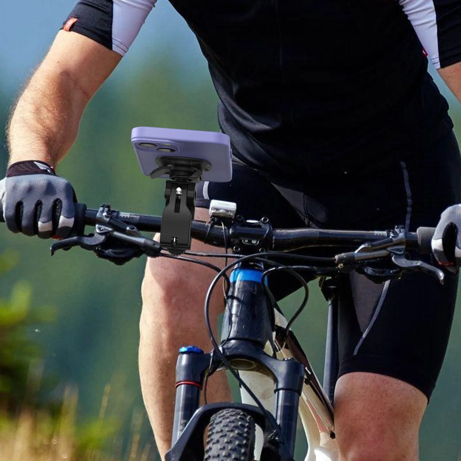 Universelle Lenker-Telefonhalterung 360° ° Rotation – Motorrad- und Fahrrad-Telefonhalter, verstellbare Klemme, passend für 4–7 Zoll große Telefone – Detail 2