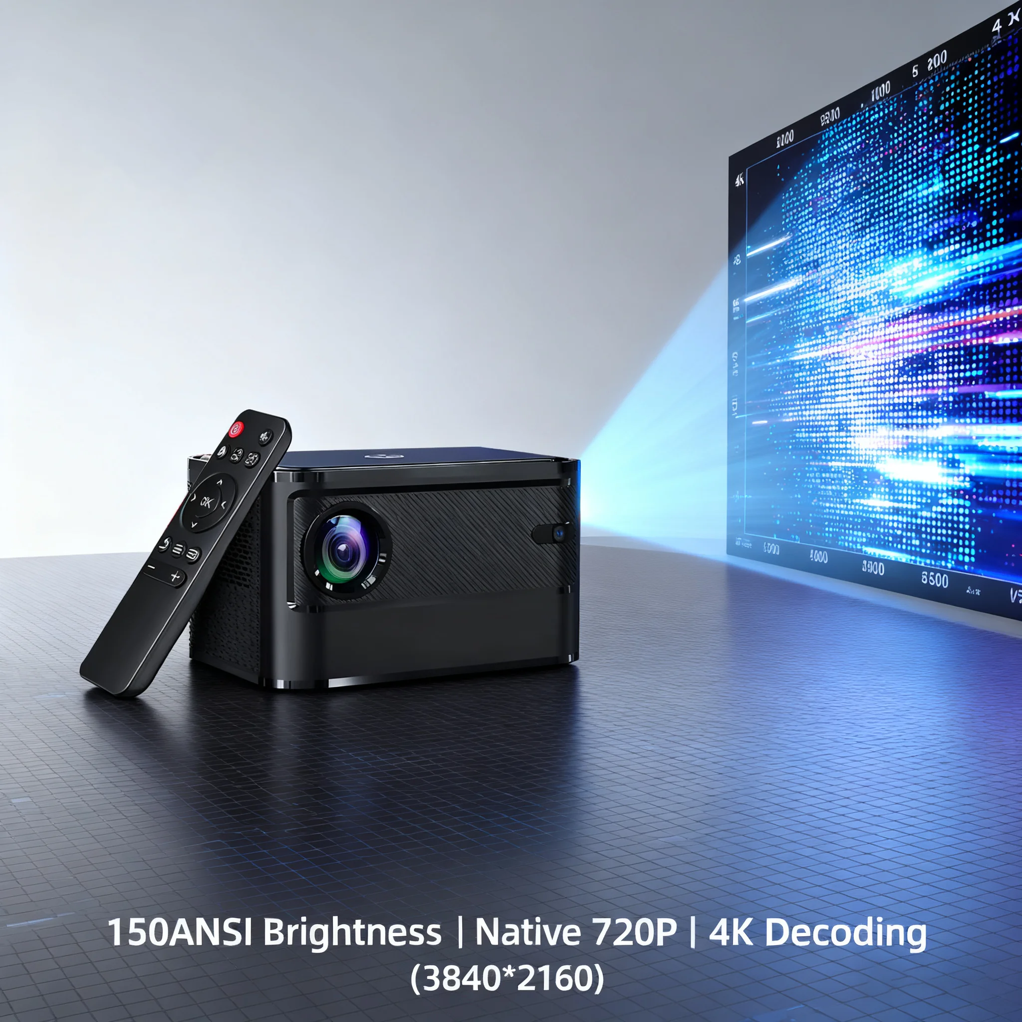 

НОВЫЙ A40: Самый продаваемый портативный офисный проектор 1080P/4K с беспроводным Wi-Fi и функцией Screen Mirroring для дома