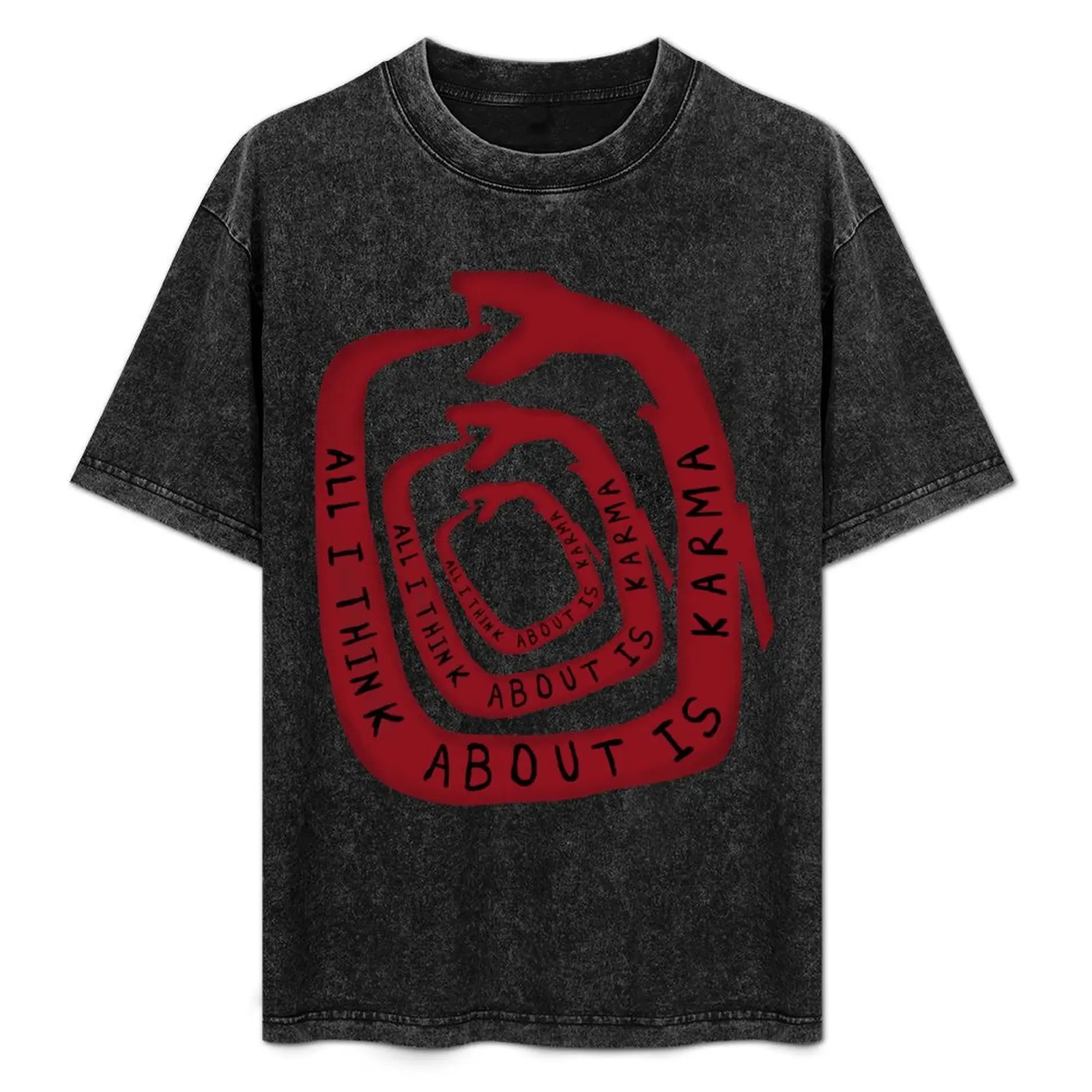 All I Think About Is Karma T-Shirt Breathable Sportswear T-Shirt for Men