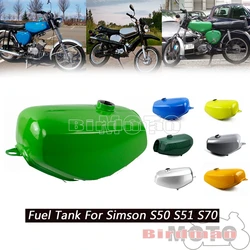 For Simson S50 S51 S70 S 50 51 70 Oil Tank Steel Motorcycle Gray Gas Tank Motorbike Fuel Tank 7 Colors Replacement Accessories