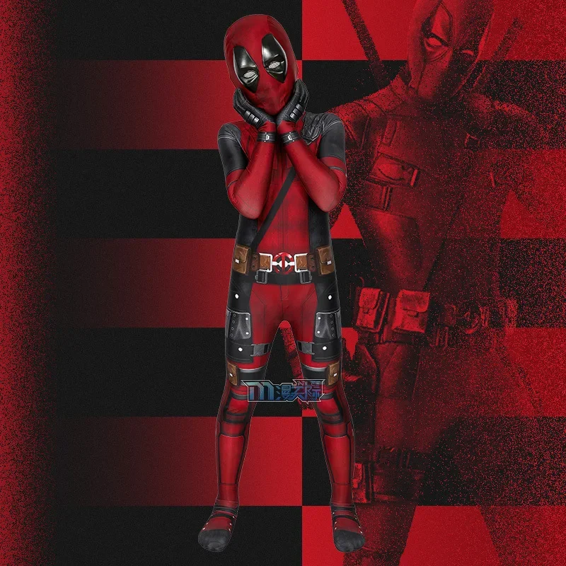 Deadpool Cosplay Bodysuit Kids Wolverine Cosplay Superhero Costume Summer Comic Compression Workout Body Building Anime Clothing