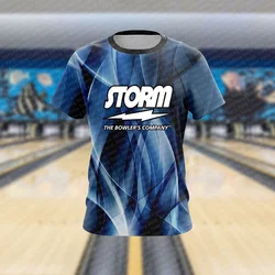 2024 Latest Hot Selling Bowling Men's Sports Shirt T-shirt Daily Indoor Leisure Comfortable Sweating Fashion Short Sleeve Top