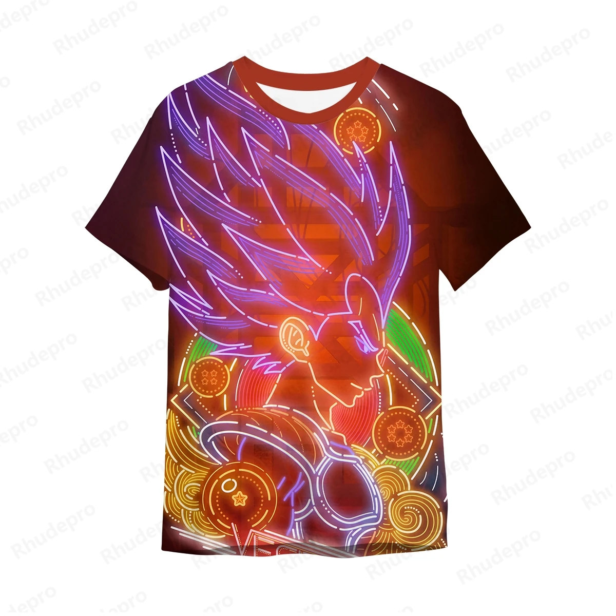 Dragon ball Anime High Street Vegeta Śmieszne koszulki Goku Gym T-shirt Odzież męska Styl Harajuku Anime Lato Nadruk 3D Streetwear