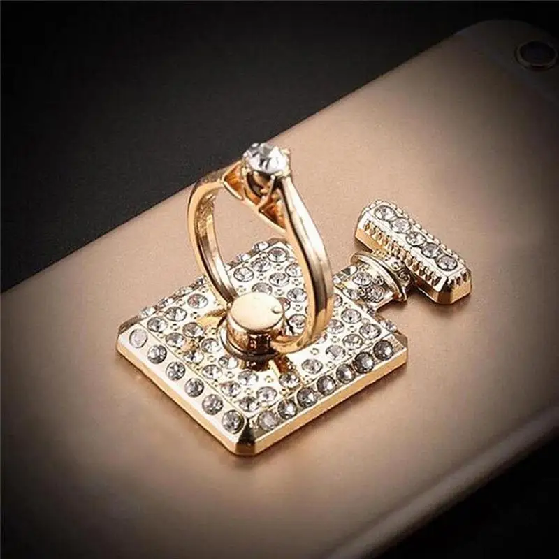 2021 New Fashion Shiny Rhinestone Phone Ring Stand Finger Holder Gift Mobile Phone Stand Anti-Lost for iPhone iPad Xiaomi