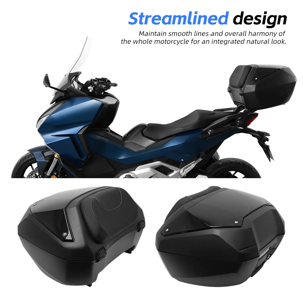 50L Quick Release Motorcycle Trunk Top Box For Honda NSS750 Original Key Operated Lock For Touring And Daily Use