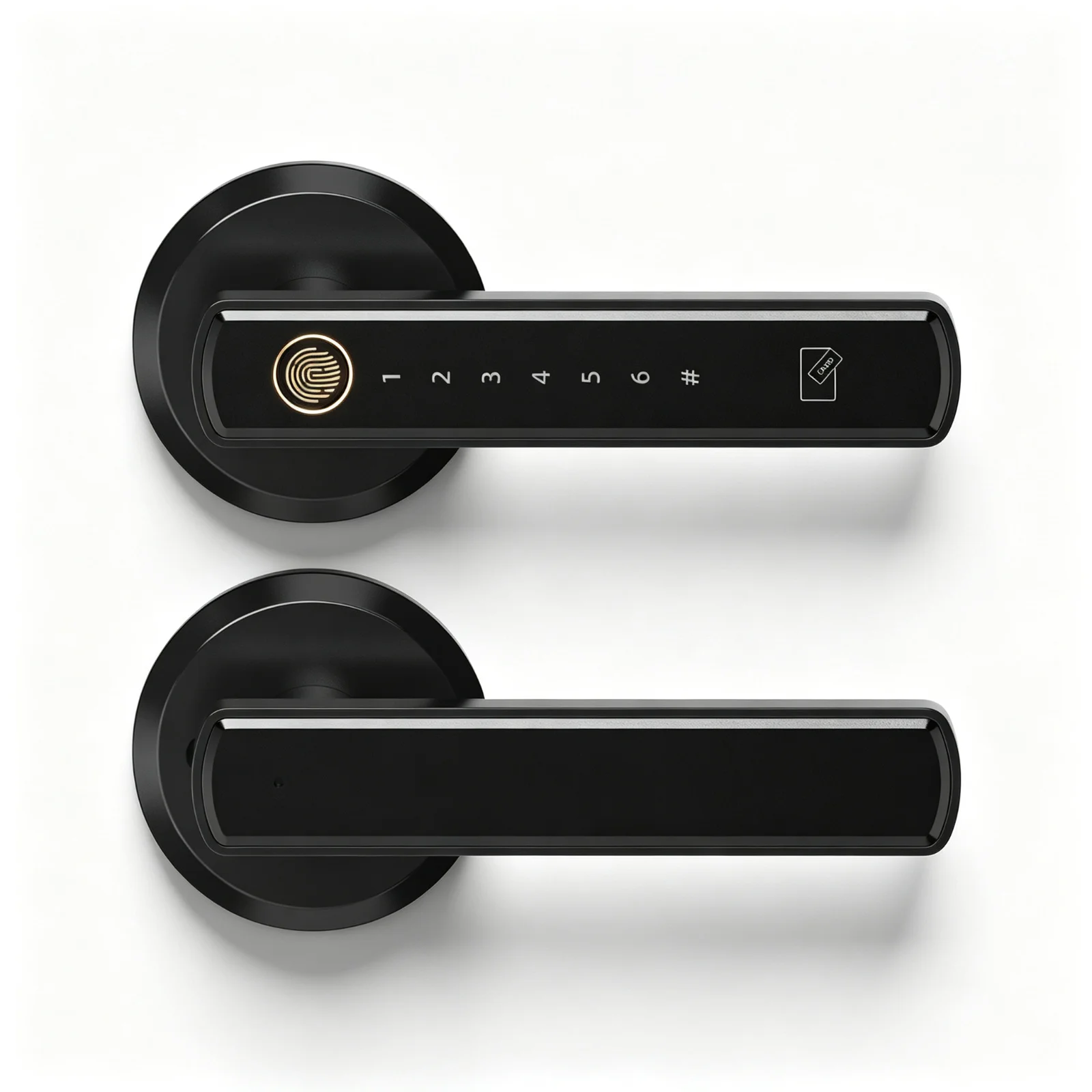 Smart Door Lock, Keyless Entry Interior Door Lock with Fingerprint, Keypad, APP Control, Electronic Deadbolt, Compatible with Tuya for Home Apartment