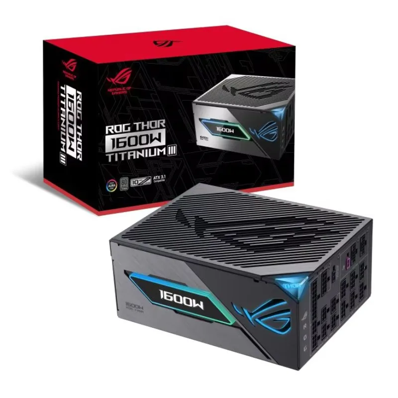 

Новый ROG THOR 1600 Вт Titanium III 80 + GOLD PSU 1600 Вт игровой настольный импульсный источник питания с RGB