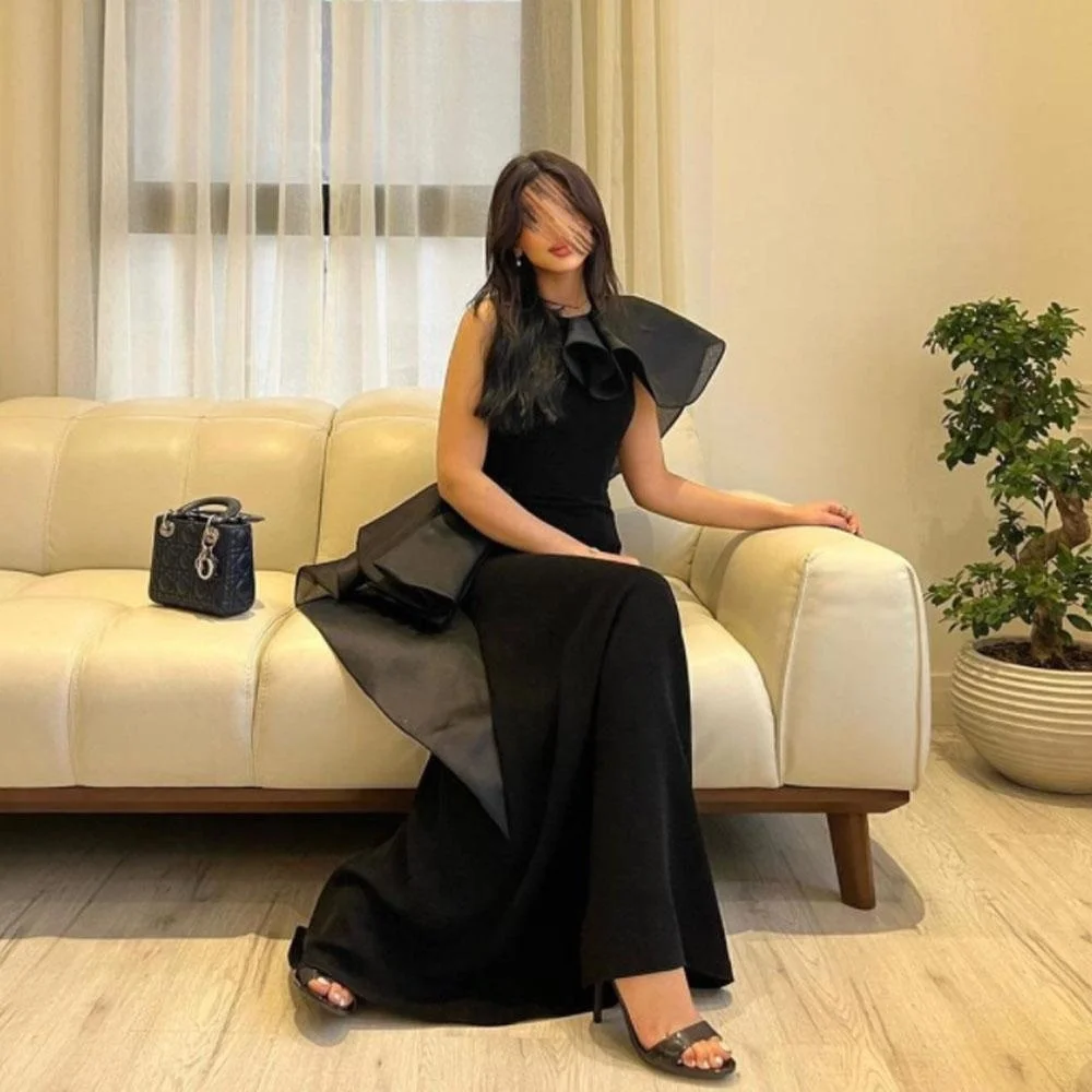 Annie Ladies Elegant Fishtail Prom Dresses Black Ladies Robe Cocktail Custom Evening Saudi Arabia 2023فساتين السهرة