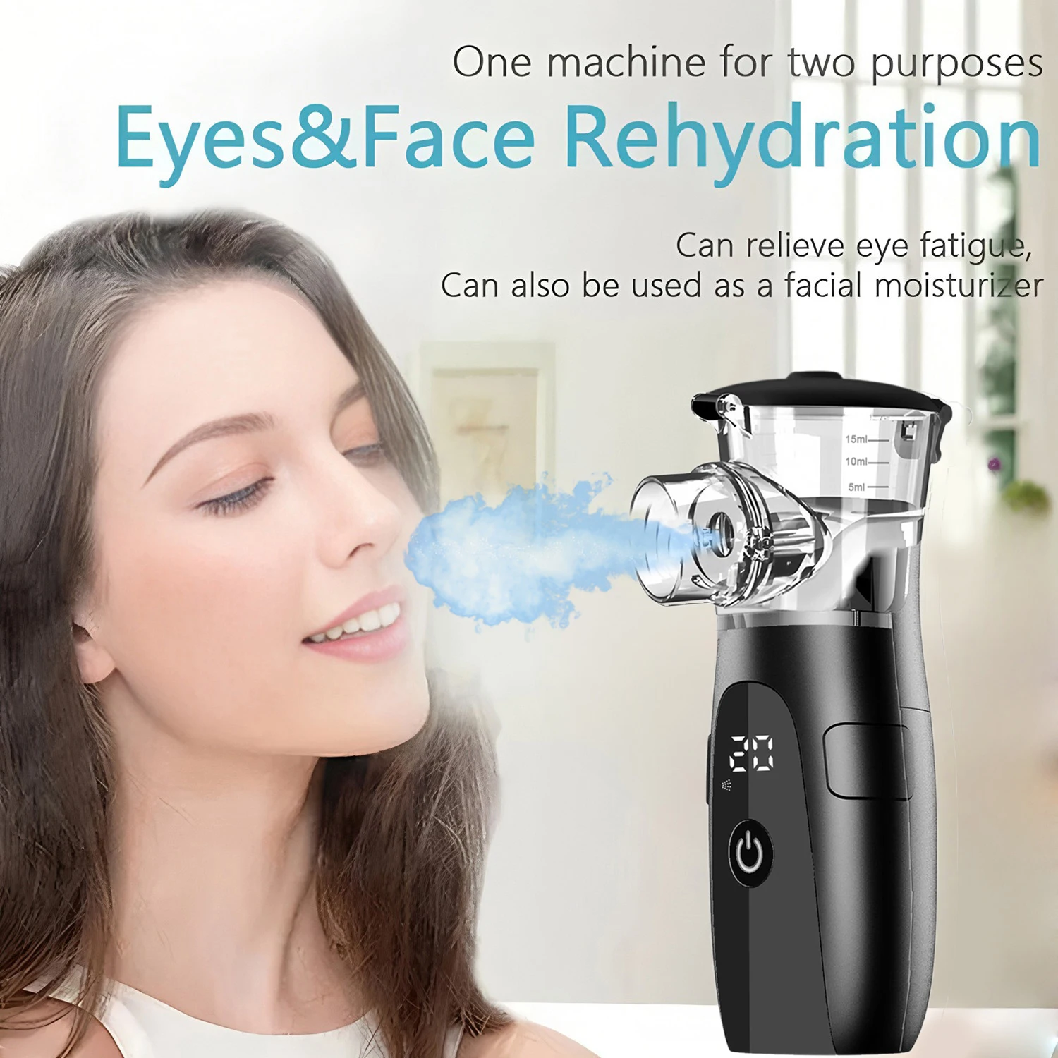 بخاخ تجميل مرطب صغير محمول - جهاز ترطيب البشرة بخاخ بارد نانو للوجه