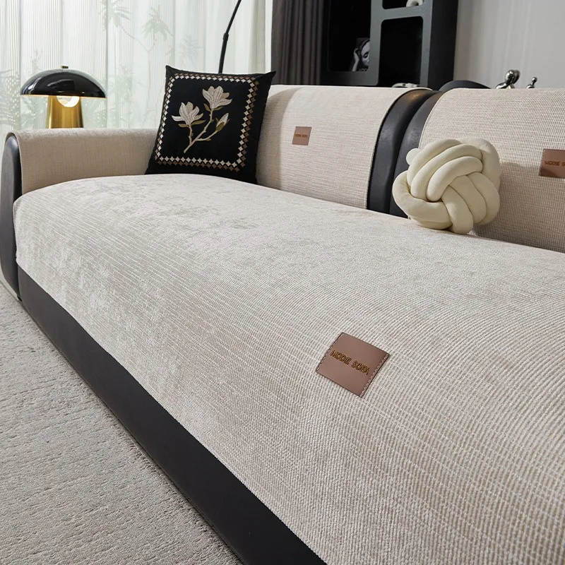 Chenille Four Seasons Universal Sofa Cushion Non-slip Anti-cat Scratch Machine Washable Slipcover for Living Room