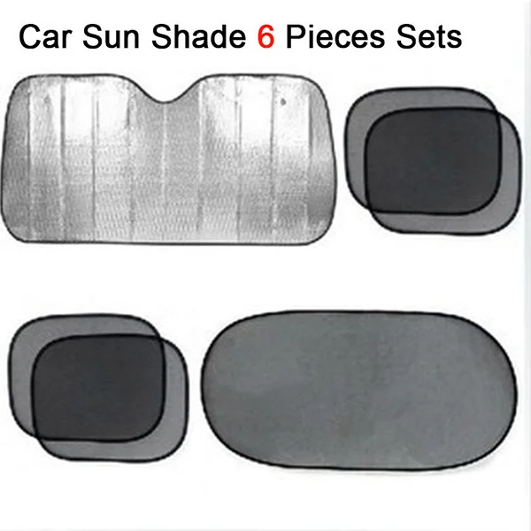 

6pcs Car Sun Shade Kit Front Rear Side Window Uv Protection For Suv Trucks Auto Windshield Sunshades Cool Interior