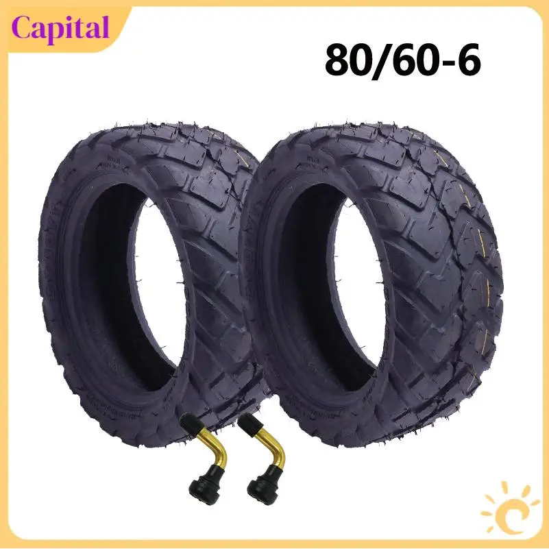 Durable 80/60‑6 Electric Scooter Tire Anti Skid Thickened Tubeless Tire Off Road Rubber Tire Outdoor Enthusiasts