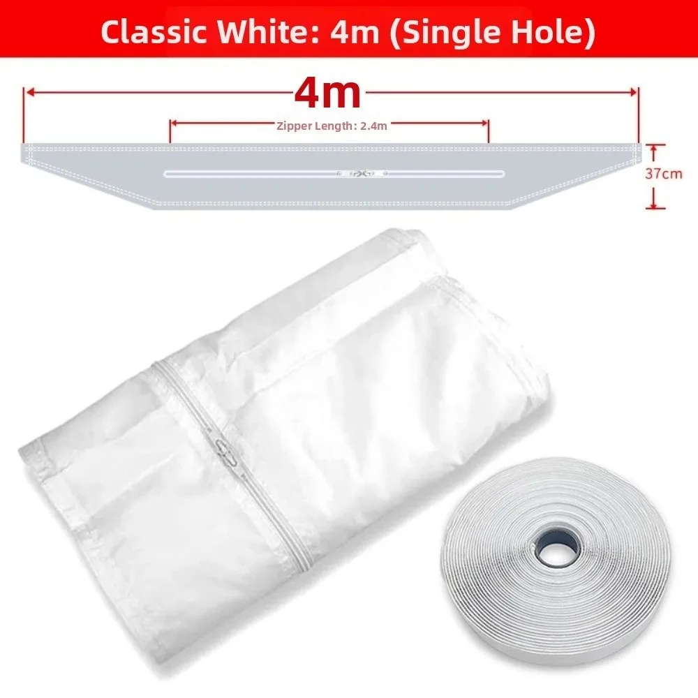 Nylon Window Seal Kit 3/4/5M Length Adhesive Fastening Portable AC Seal Airtight Sealing Zipper Closure Window Sealing Cloth
