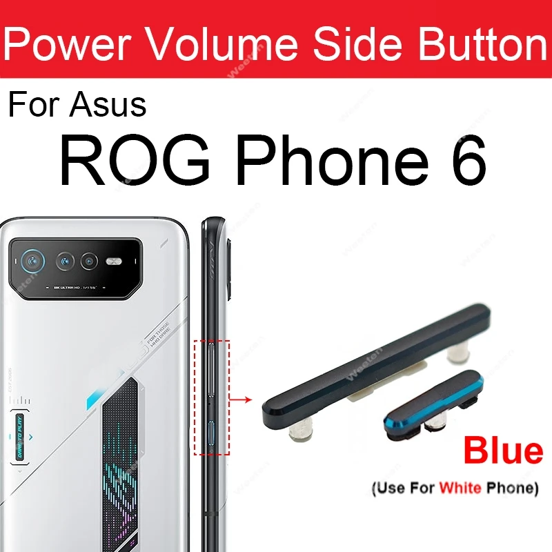 For Asus ROG Phone 6 6D Power Volume Button Flex Cable On Off Power Volume Side Keys Flex Ribbon Repair Parts