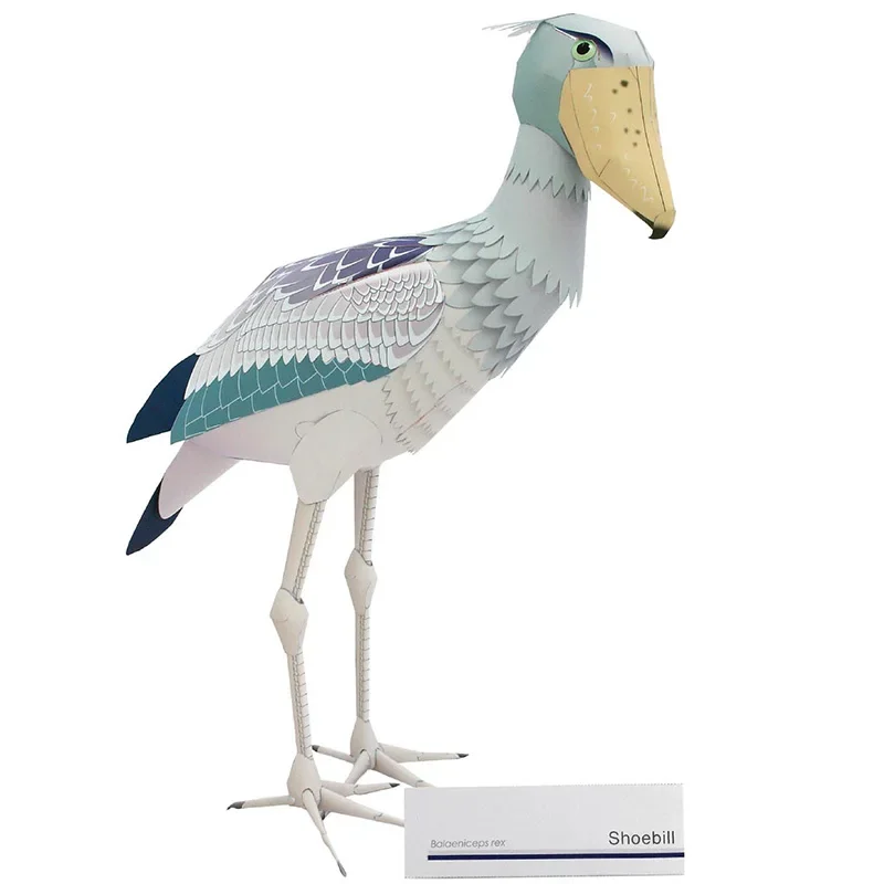 

Shoebill Stork Origami Art Складная мини-милая 3D бумажная модель Papercraft Фигурка животного DIY Подростки Взрослые игрушки ручной работы QD-102