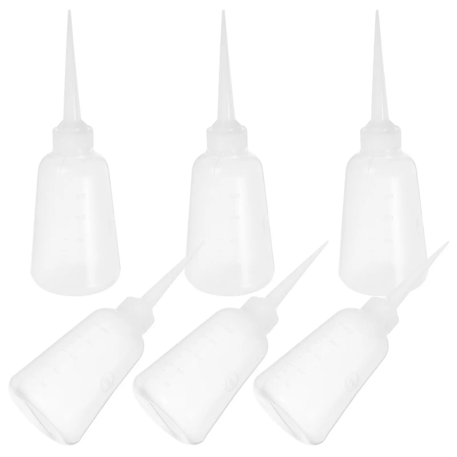 6Pcs Robust Squeeze Applicator Bottle Transparent Plastic for Accurate Glue Oil Paint Pigment Dispensing in Electronics Repair