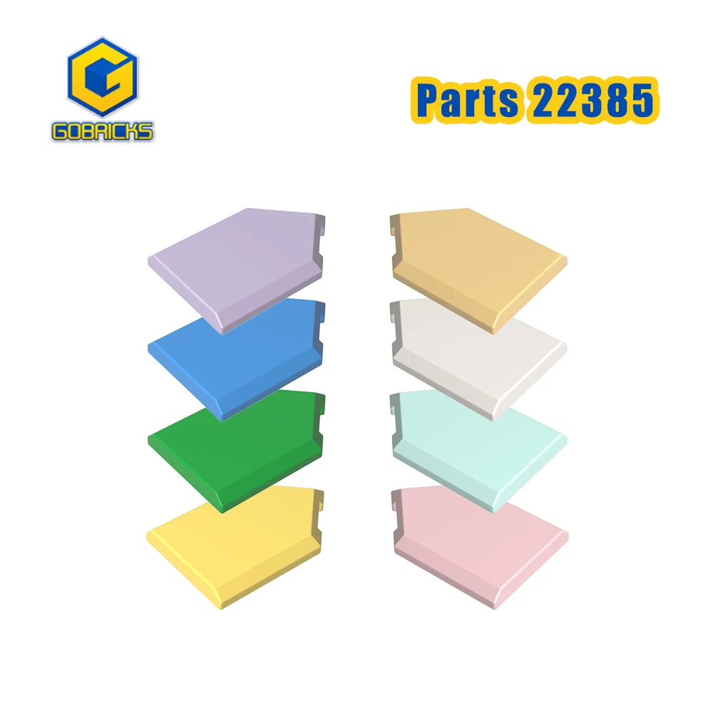 Gobricks 50 pz 22385 MOC Piastrelle di Colore Misto Parti Speciali 2x3 Pentagonali Building Blocks Blu Scuro Accessorio Modello Giocattolo di Plastica