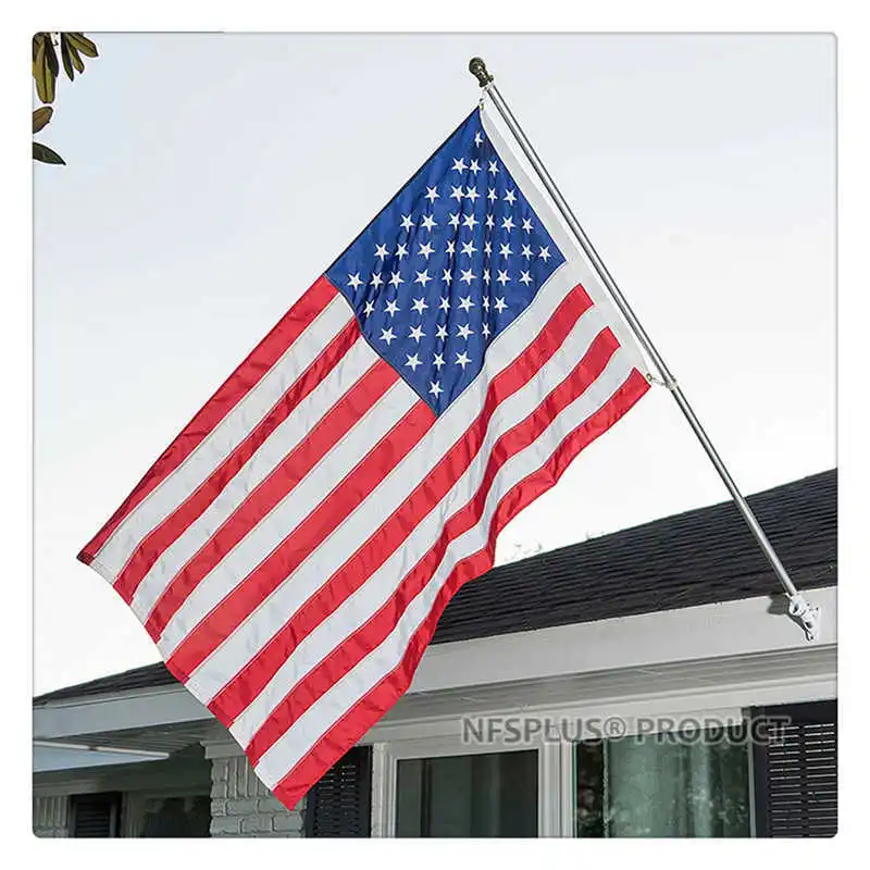 Double Sides USA Flag Embroidered Stars Sewn Stripes Brass Grommets 3x5 4x6 5x8 6x10 Feet Home Outdoor American Flags US Banners