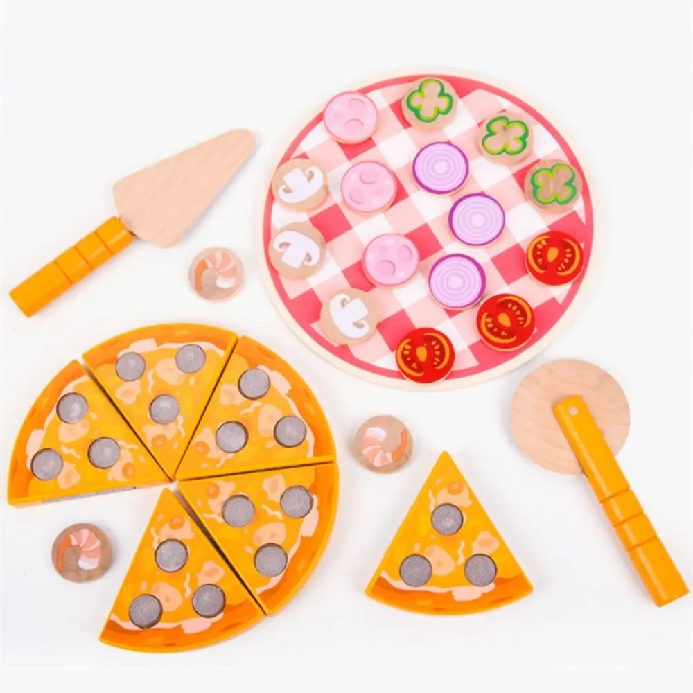 Simulation Pizza Pretend Play Interactive Early Education Dramatic Food Pizza Toys Cognitive Montessori Cookie Play Food Set
