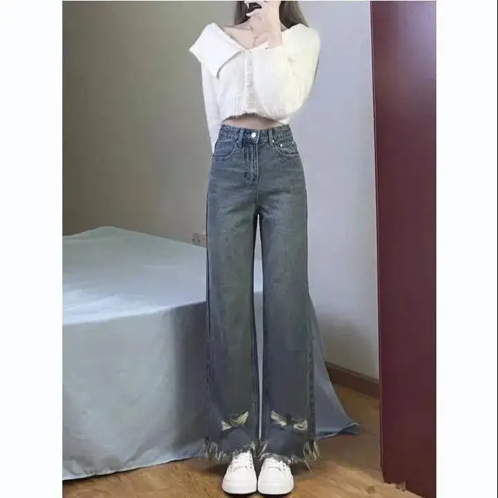 

Черные джинсы, женские пуговицы, застежка-молния, пряжка с поясом, эластичный регулируемый пояс, простой, практичный, классический