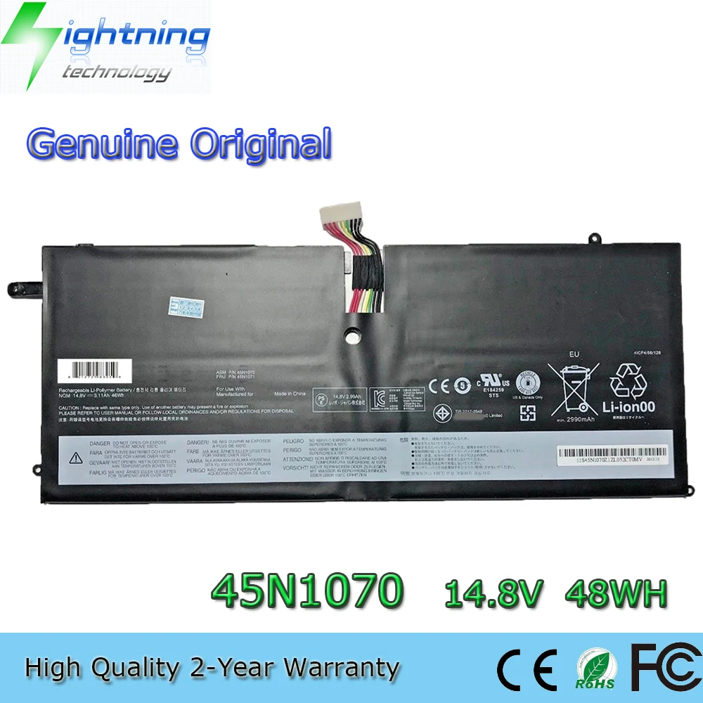 Brand New Genuine Original 45N1070 14.8V 48Wh Laptop Battery for Lenovo ThinkPad X1 Carbon Series 344 3448 45N1071