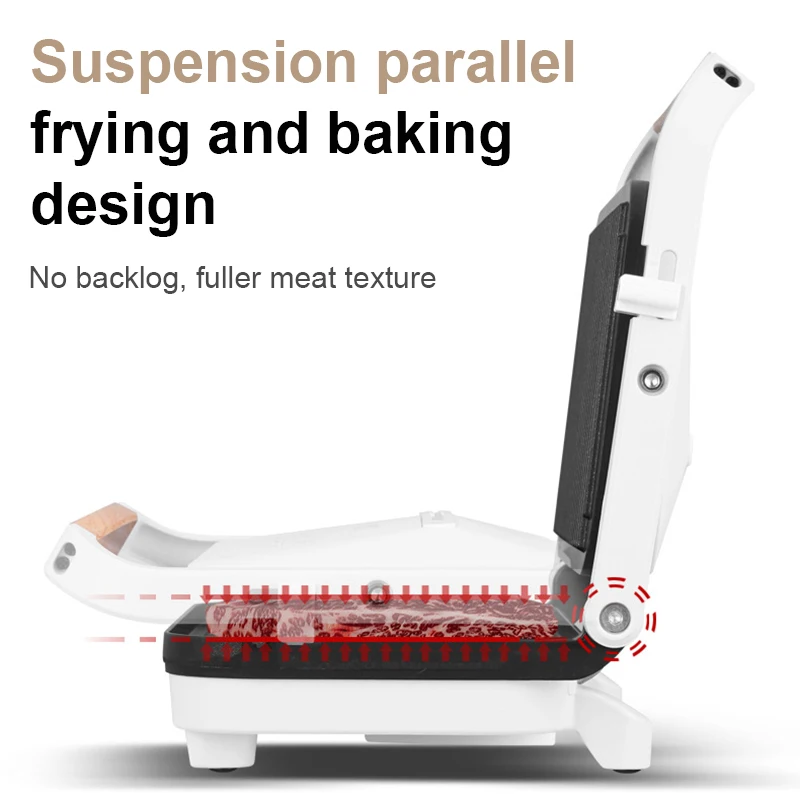 Multifunctionele elektrische grill Barbecue Steak Machine Dubbelzijdige verwarming Koekenpan Vleesbrander Panini Bakken Sandwichmaker EU