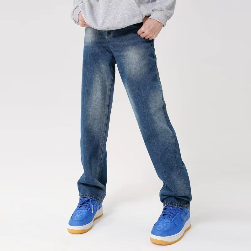 2024 Men Jeans Spring High Waist Trend Fashion Urban  Simple Harajuku Temperament All-match Ins Trousers