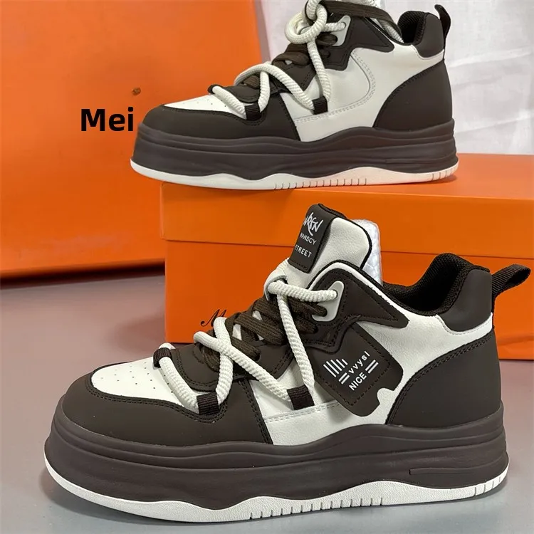 

Leather Soft Bot Sports oes round Toe High Top Casual oes Thi Bot Board oes Head Layer Cowhide Autumn New Arrival