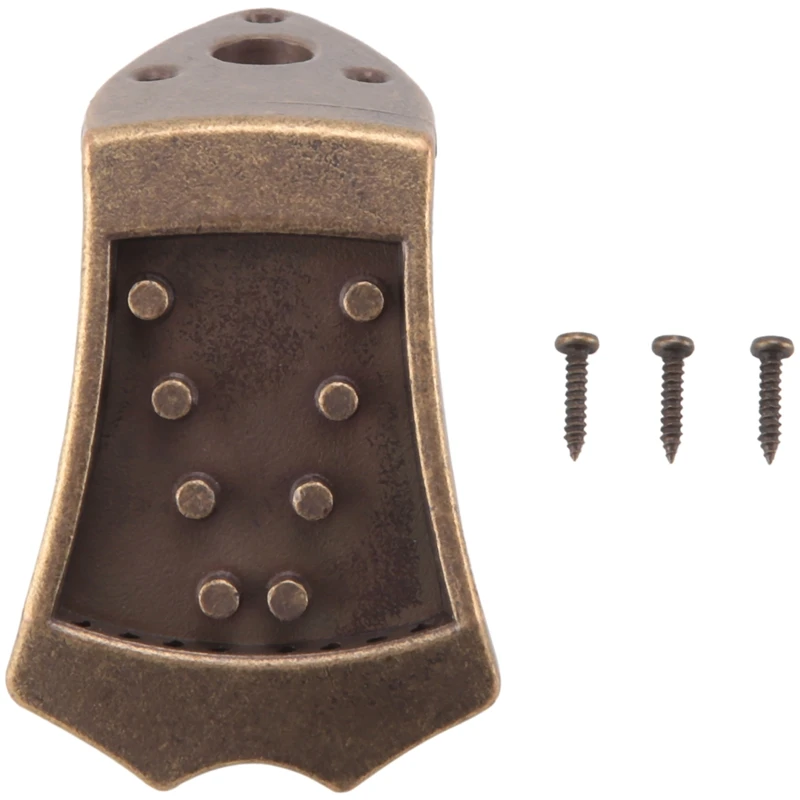 Bronze Metal Triangle Mandolin Tailpiece Parts For 8 String Arched Top Mandoline Replacement