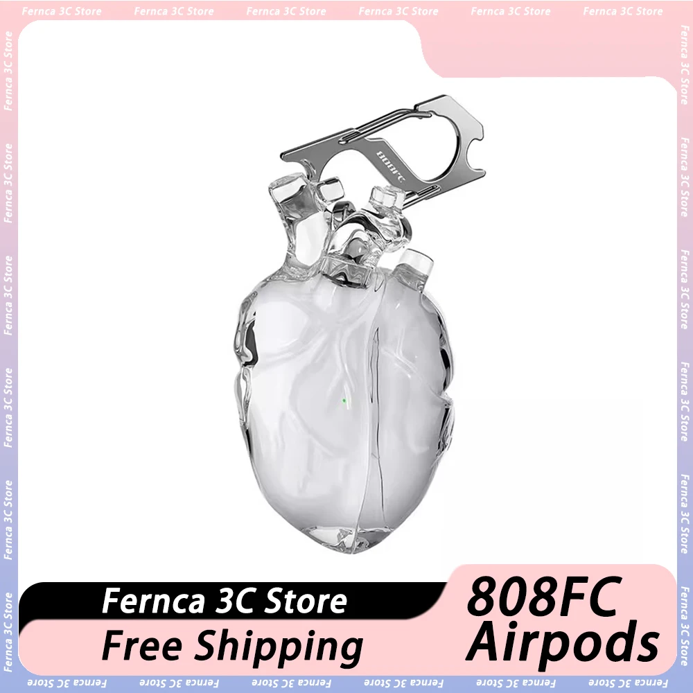 In Stoc 808FC Airpods Case Cover Transparent Silicone Soft Protective Case for AirPods Pro Earphone Custom Accessories Gifts