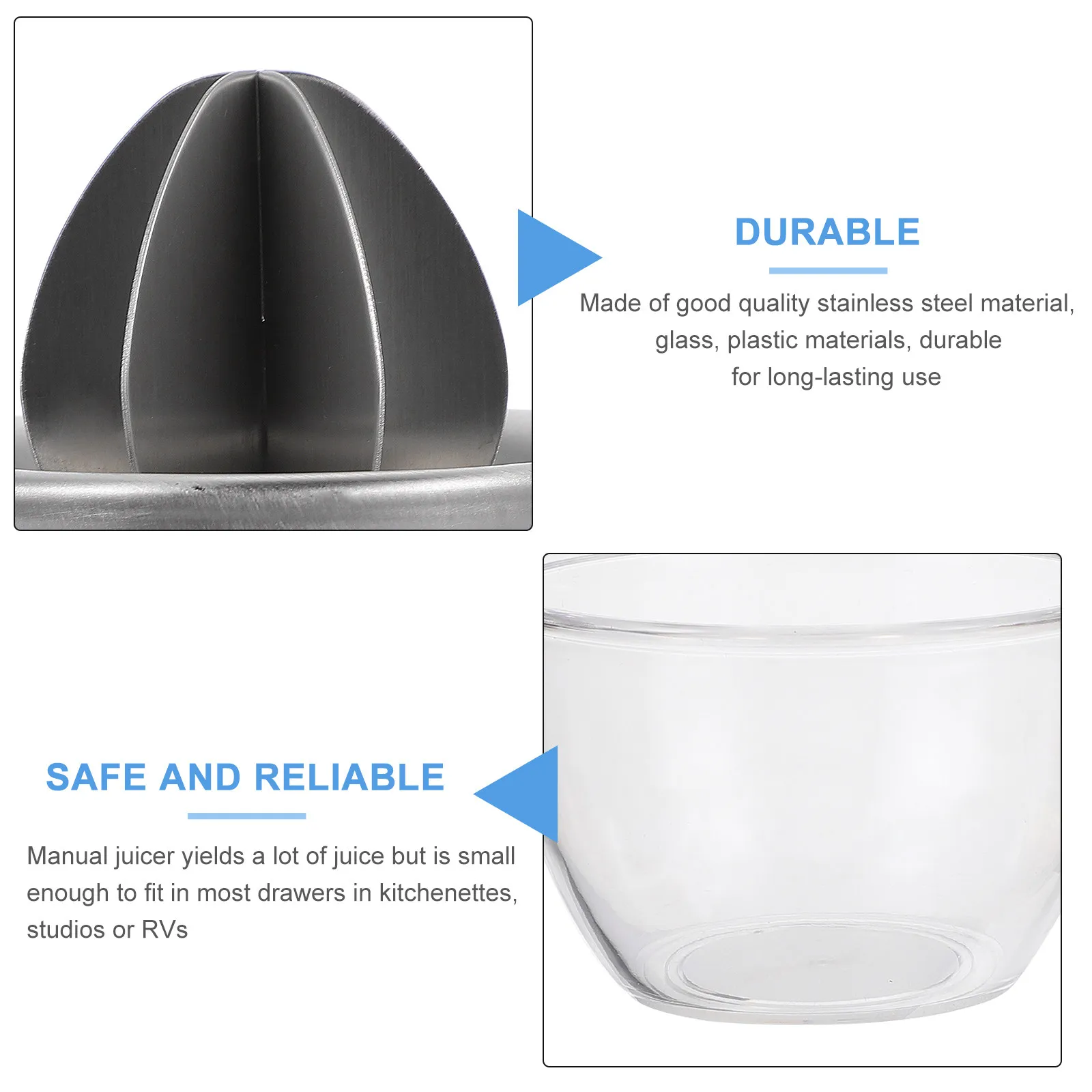1Pcs Stainless Steel Manual Juicer Portable Orange Squeezer Multipurpose Lemon Fruit Juice Yield Hand Press Kitchen