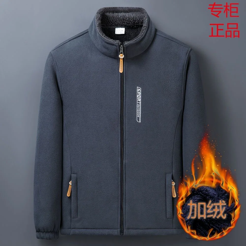 2024 Autumn and Winter New Fashion Cashmere Thickened Warm Large Size Coat Men\'s Casual Loose Comfortable High Quality Jacket