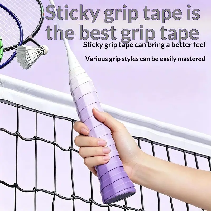 6 Stück Gradient Anti-Rutsch-Badmintonschläger-Griffband, schweißresistentes Overgrip-Band für den Tenniseinsatz – Detail 12