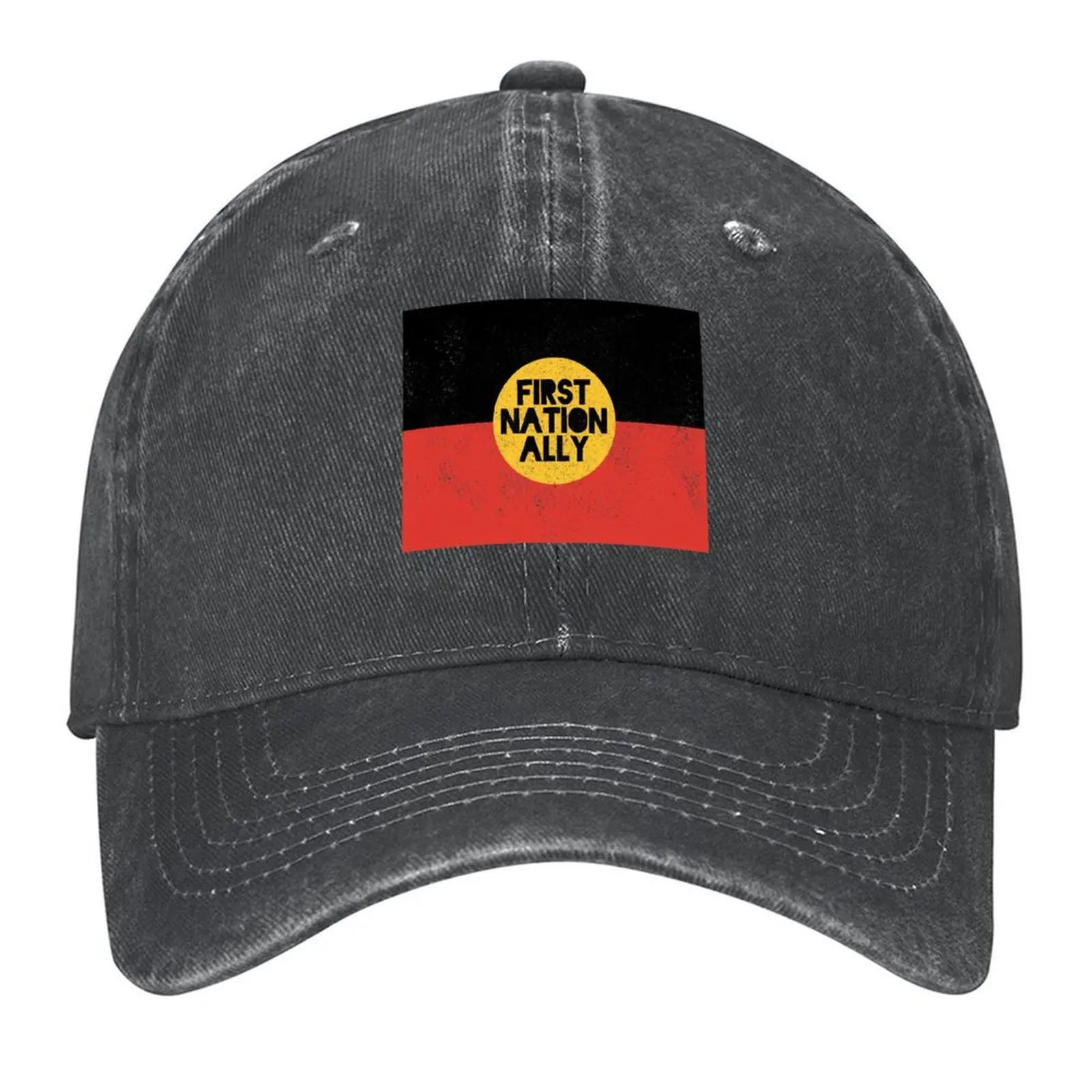 

First Nation Ally [Light Worn Design] Baseball Cap Brand Man cap Hat Baseball Cap Mountaineering luxury caps Women's Hats Men's
