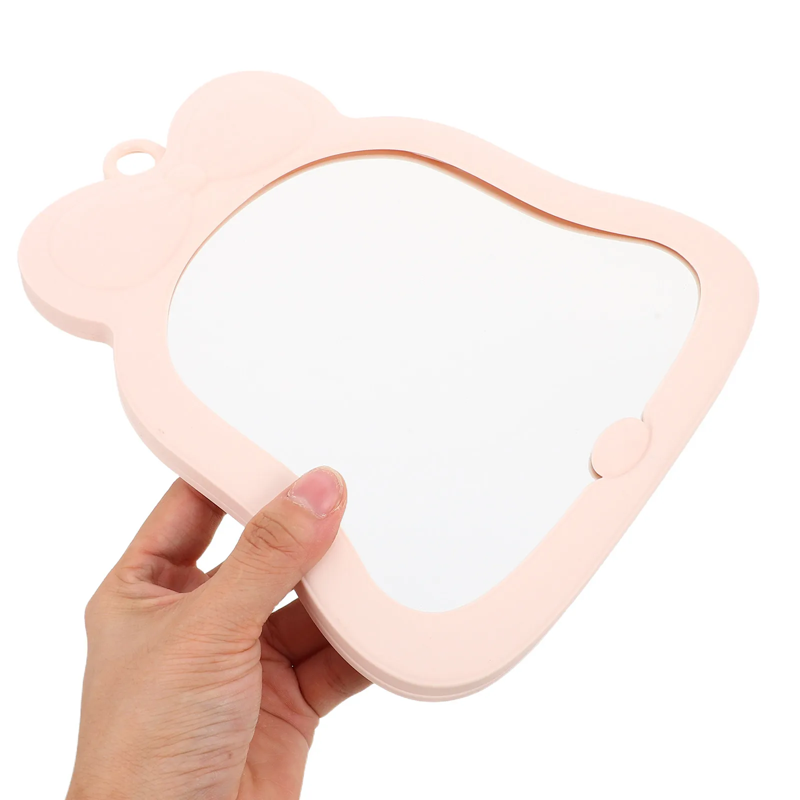 2Pcs Folding Desktop Makeup Mirror Bow Design Portable Vanity Stand Adjustable Angle Small Mirror for Girls Teens