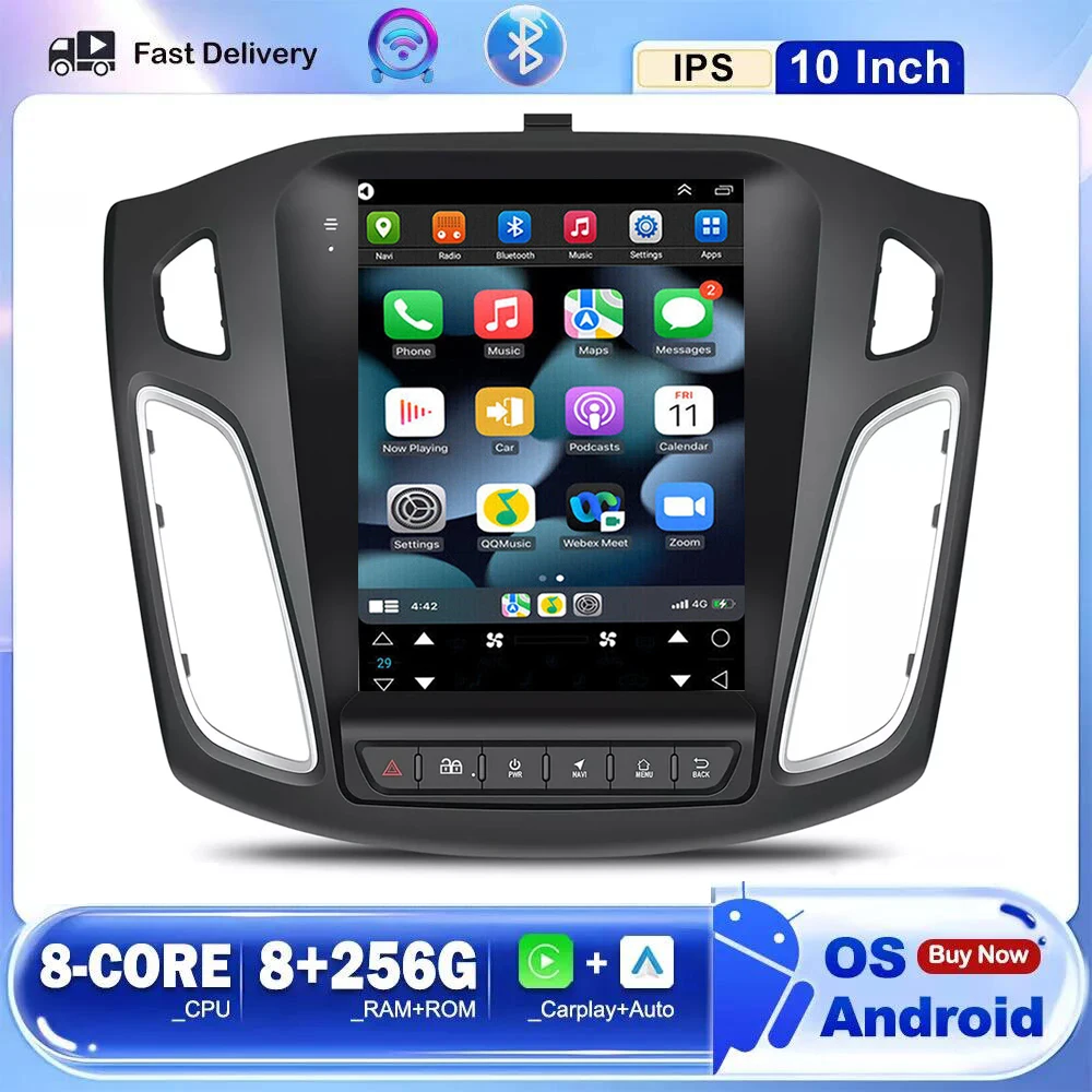 

Автомобильный радиоприемник 2Din Android 14.0 для Ford Focus Mk3 2011-2019, мультимедийный плеер, навигация, головное устройство Carplay, стереодинамики, аудио