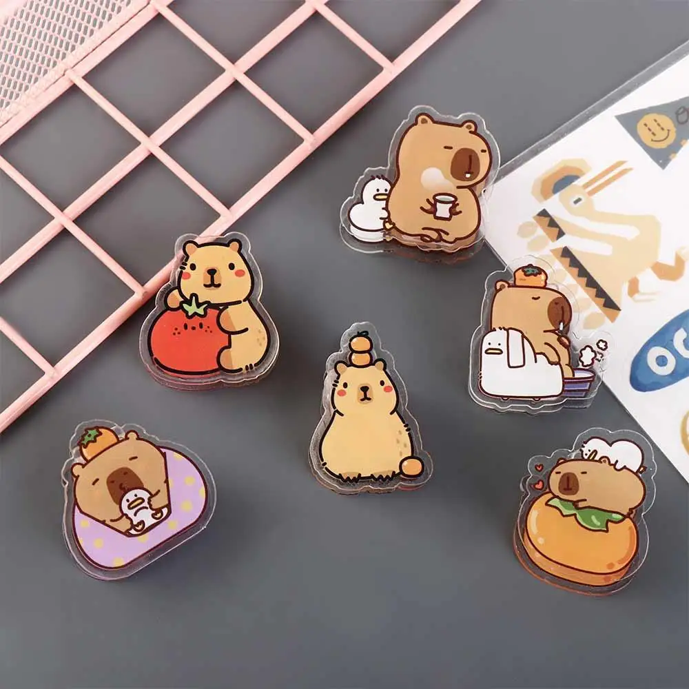 Capybara Cartoon Memo Clip tragbare dekorative transparente Kawaii pp Clip Acryl Cartoon Acryl Büroklammer Student Kinder