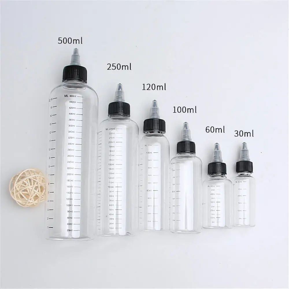 Botella de plástico con punta de aguja, escurrible, vacía, a prueba de fugas, contenedor de almacenamiento de cosméticos de viaje