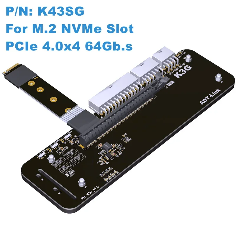 EGPU ADT PCIe X4 / M.2 NVMe M Key Edge To PCIe 3.0 4.0 X16 GPU Docking Cable For Laptop + External Graphics Card BUILDS