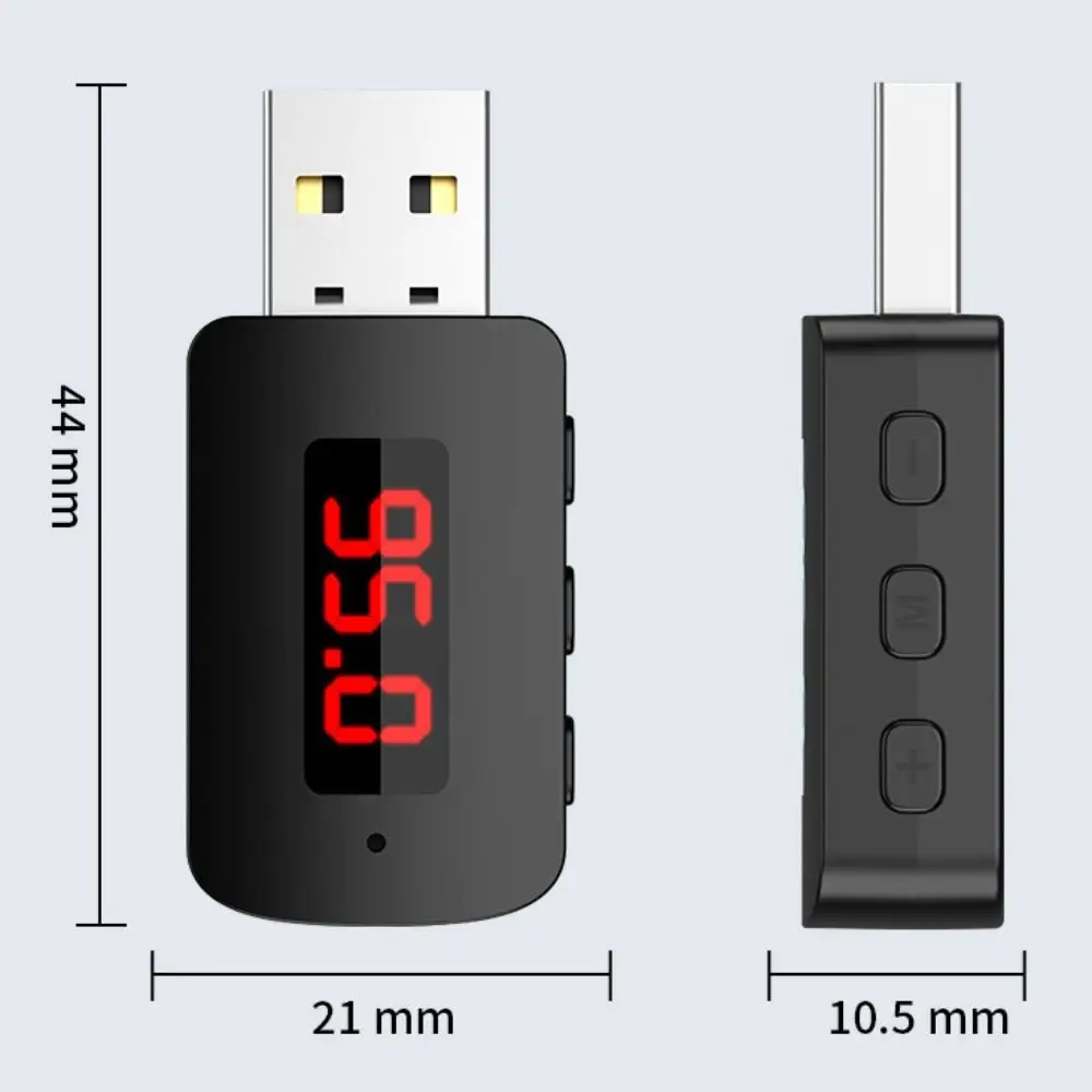 Bluetooth 5.4 auto rádiový vysílač přijímač handsfree volat univerzální bezdrátový audio adaptér mini ABS USB bezdrátový audio adaptér hudba