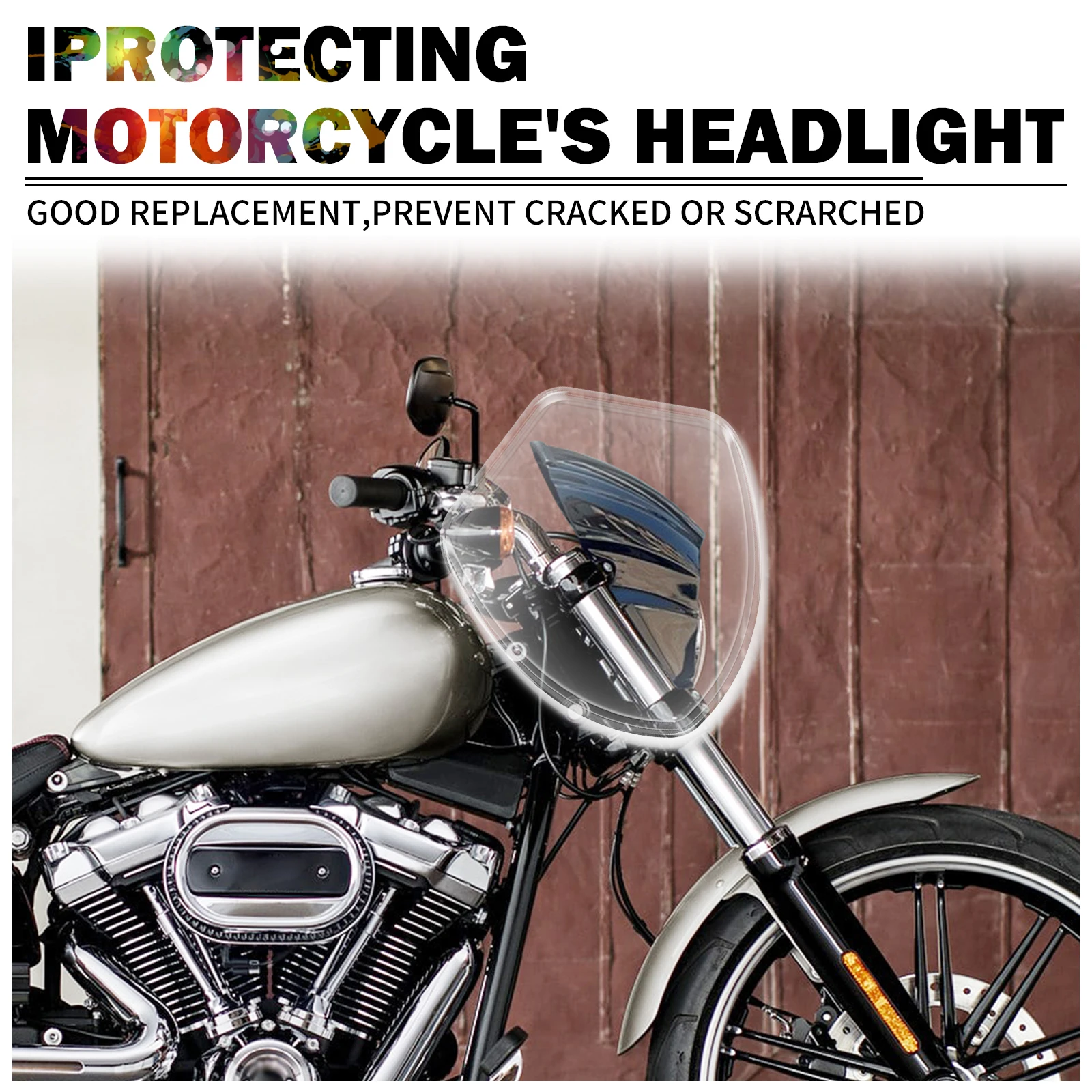 Motorcycle Headlight Fairing Cover Head Lamp Front Windshield Gloss Matte Black For Harley Softail Breakout FXBR FXBRS 2018-2022