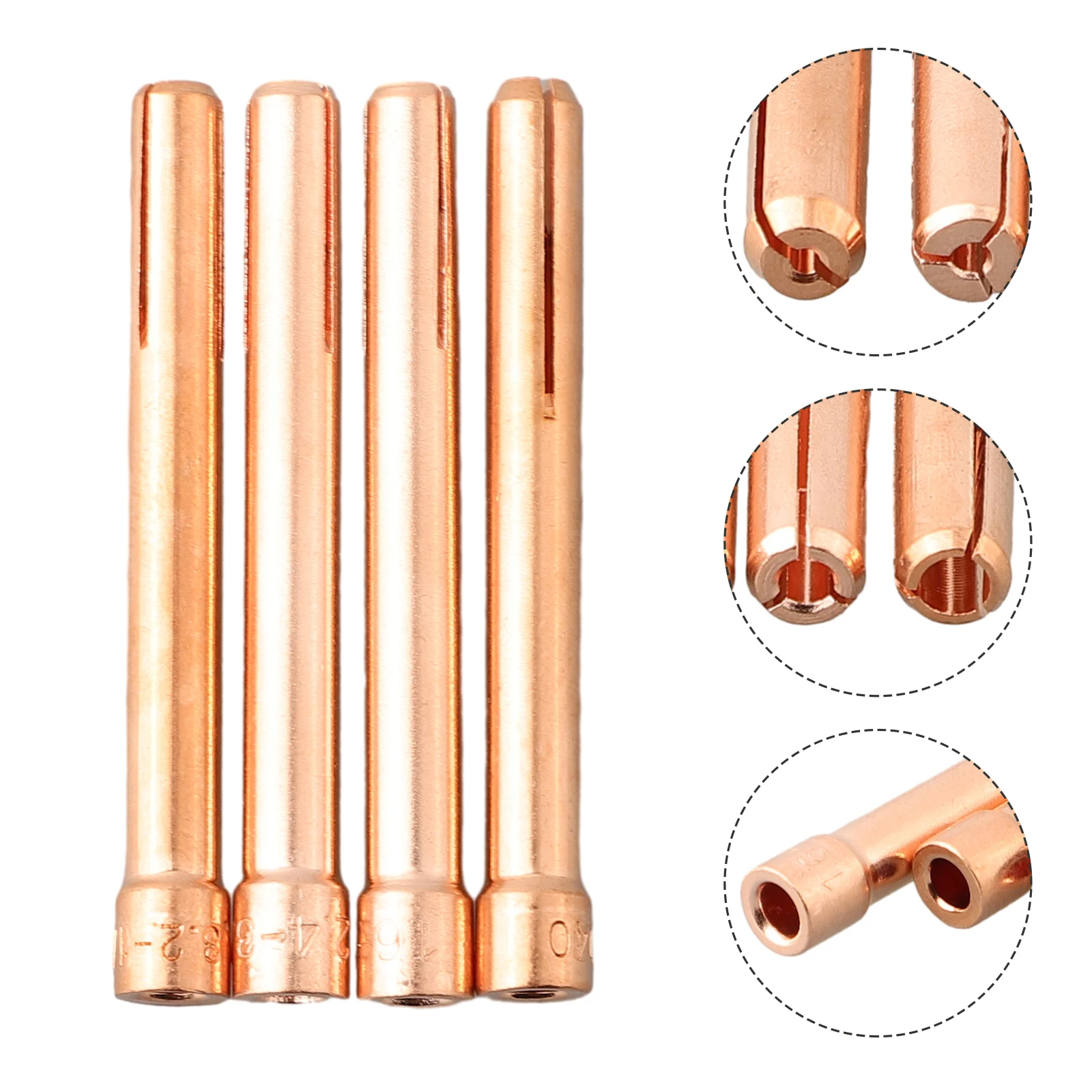 High Performance TIG Welding Torch Collet Set 4pcs 10N22 10N23 10N24 10N25 Stable and Reliable Fits For WP17 18 26