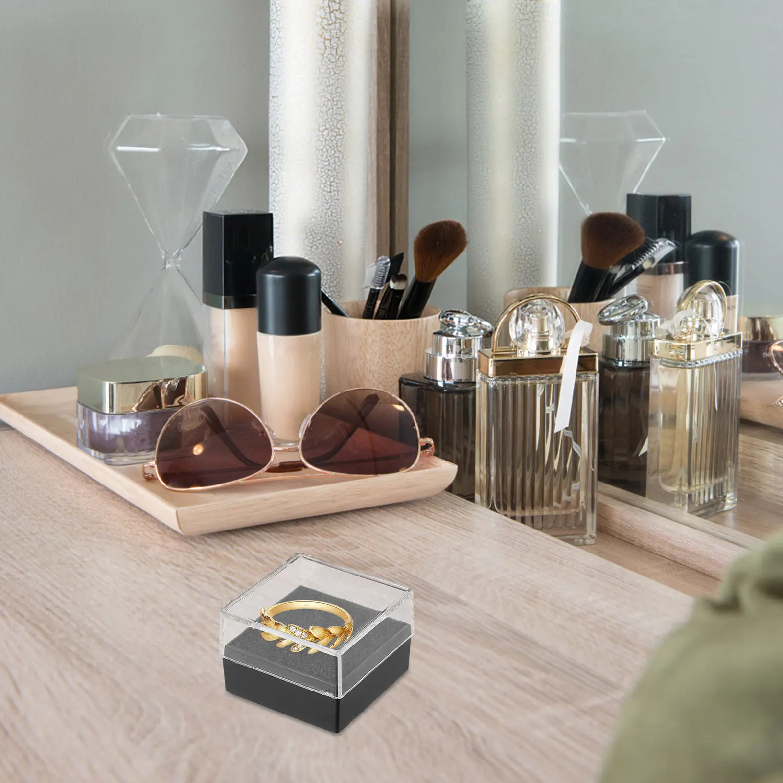 

6Pcs Badge Display Box Clear Pin Brooch Storage Case Compact Lightweight Lid Design Organizer Badge Display Box