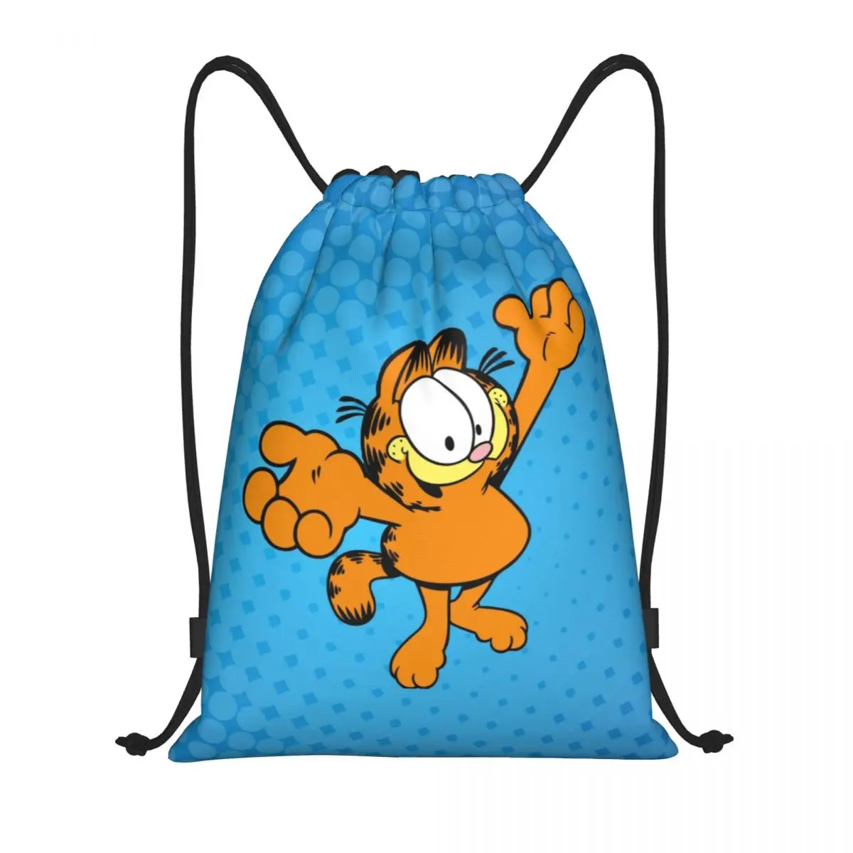 Garfields-mochila con cordón personalizada para hombre y mujer, bolsa ligera con dibujos animados de cómic y gato, saco deportivo para ir de compras