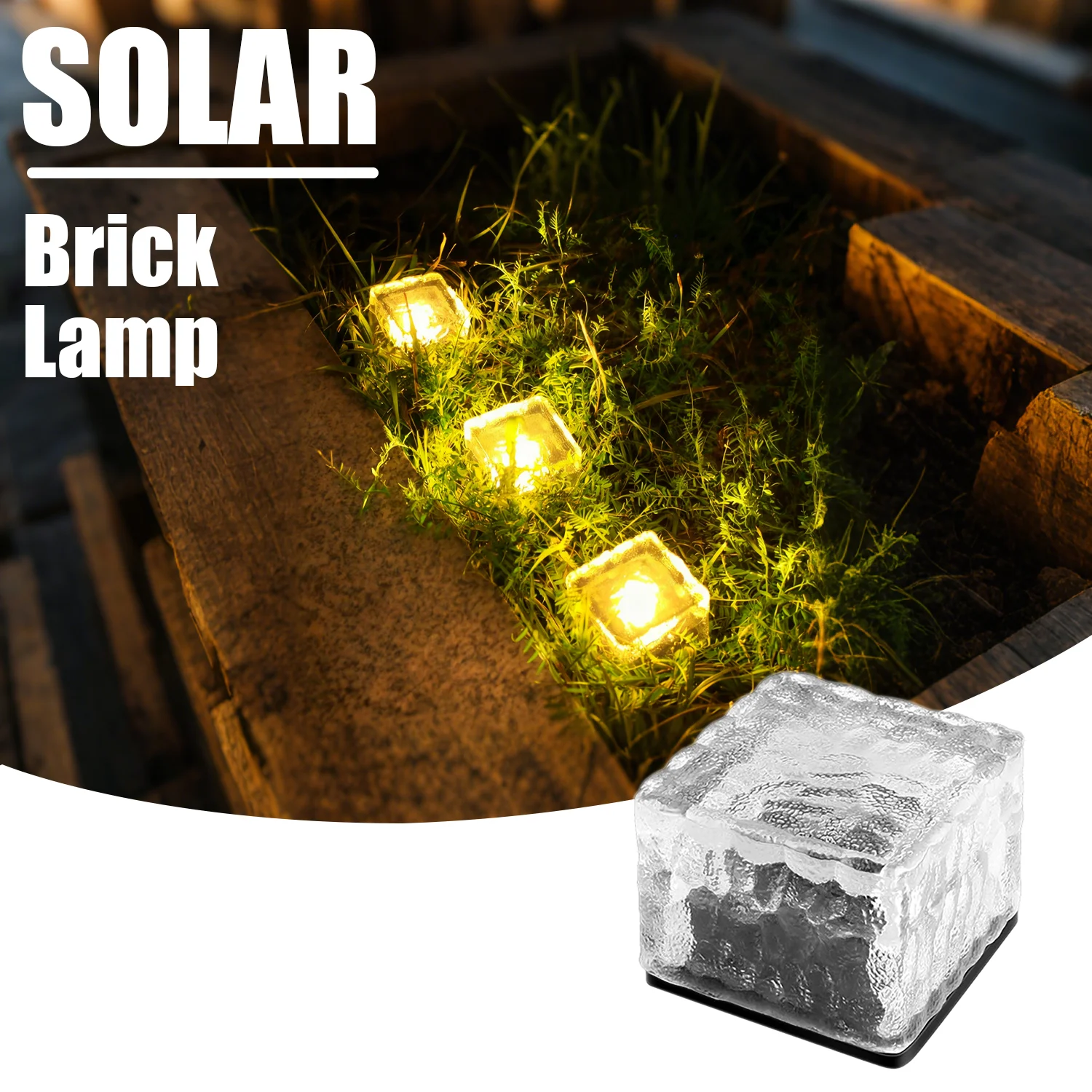 

Solar Outdoor Ice Cube Lamp Waterproof Multicolor LED Light For Yard Garden Park Decoration
