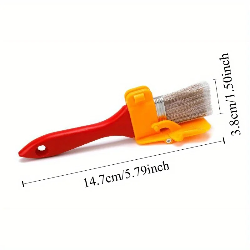1pc Edging Color Separation Paint Brush, Portable and Durable Lightweight Cleaning Brush,Painting Brush with Wooden Handle Tool