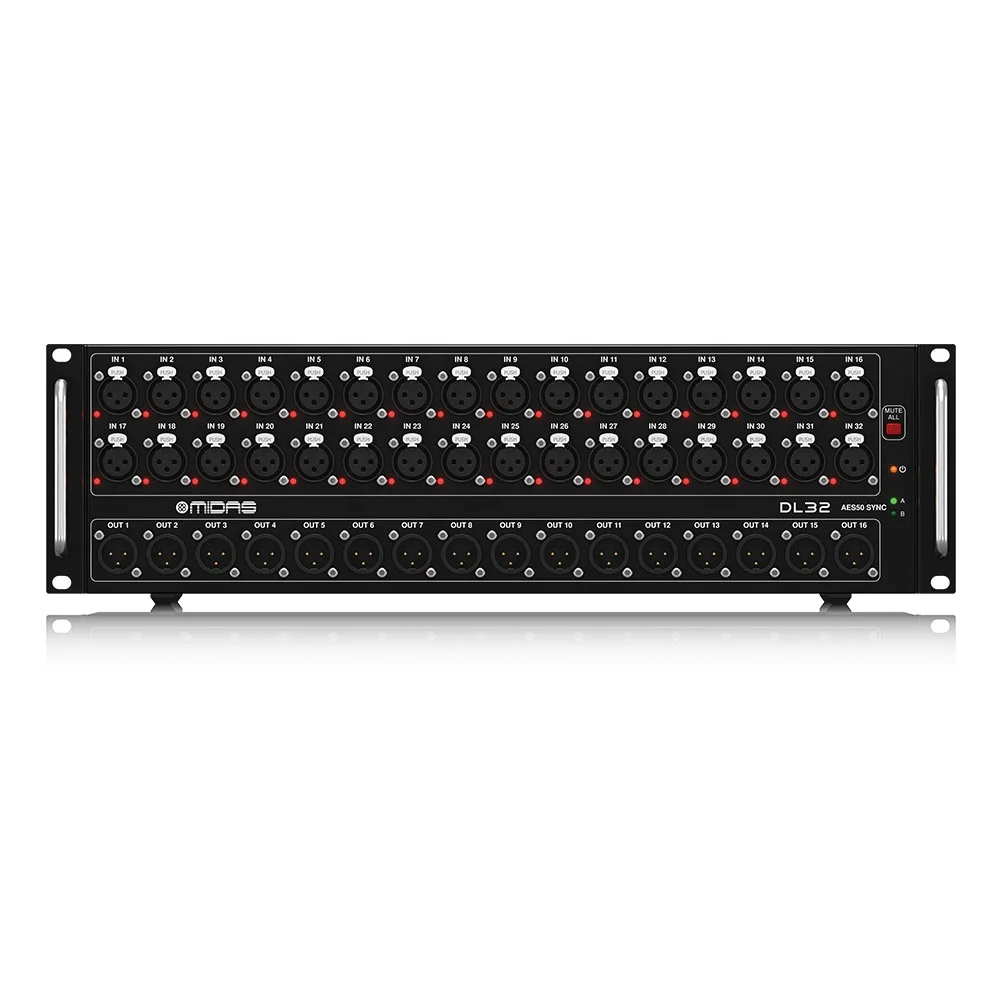 Midas DL32 Stage Box 32 Inputs and Midi In/Out for Midas M32 Series Digital Mixer Pa Sound System Stage Music Equipment
